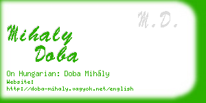 mihaly doba business card