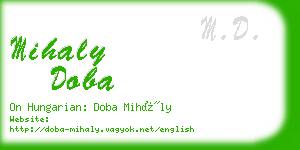 mihaly doba business card